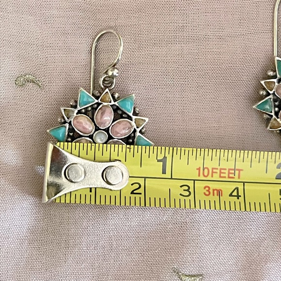 Vintage Barse Sterling Silver Multi-gemstones Earrings - Picture 5 of 8